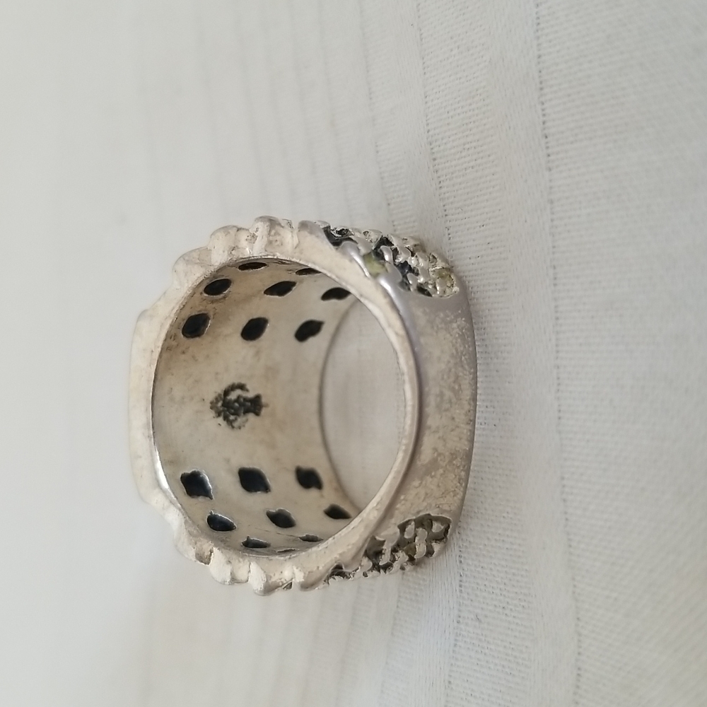 Premier Designs Silver Cable Chain Rhinestone Ring - Picture 3 of 4